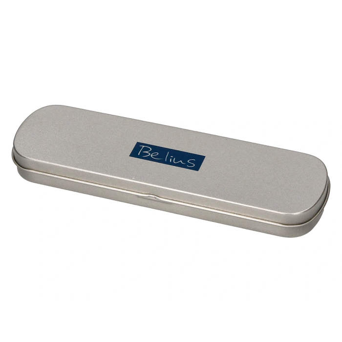 Belius Boligrafo Multifuncion 3 en 1 Zurich Cuerpo Plateado Tinta Negra y Roja Portaminas 0.5 mm en Estuche 2