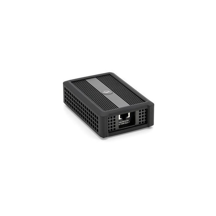OWC Adaptador Ethernet Thunderbolt 3 10G (10Gb/s) RJ-45 para Mac y PC. Conectividad ultrarrápida 10/5/2.5/1 Gbps, Negro, portátil, silencioso. 1