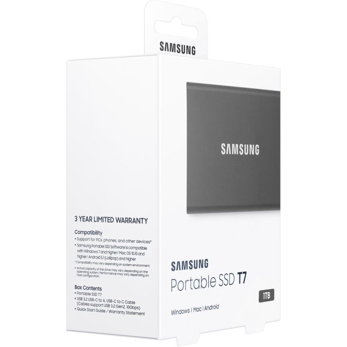 Samsung SSD Externo T7 USB Tipo C Gris 1 TB 11