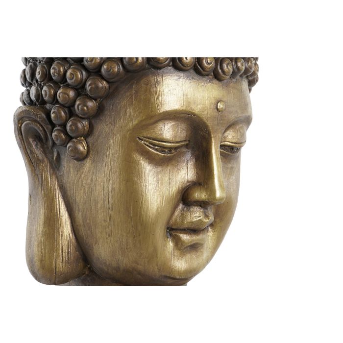 DKD Home Decor Macetero Oriental de Fibra de Vidrio Dorado con Decoración Buda 25 x 36 x 25 cm 1 DKD Home Decor Macetero Oriental de Fibra de Vidrio Dorado con Decoración Buda 25 x 36 x 25 cm 1