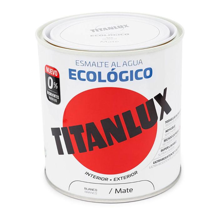 Titan Esmalte ecológico al agua blanco mate 750ml Titanlux 02t056634