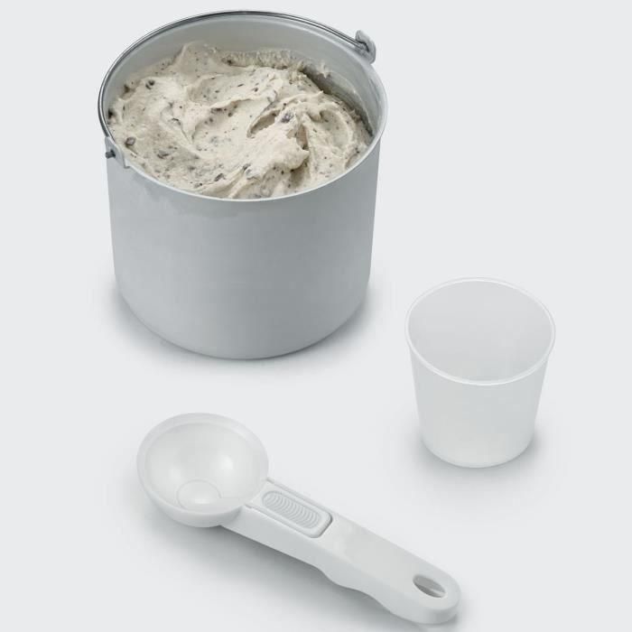 SEVERIN EZ7405 Sorbetiere Yogurt maker 2 en 1 - Función innovadora para hacer sorbetes y yogures de helado / acero inoxidable cepillado 3