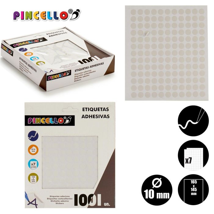 Etiquetas Adhesivas Diam 10Mm 7 Paginas Pincello (120 Unidades) 3 Etiquetas Adhesivas Diam 10Mm 7 Paginas Pincello (120 Unidades) 3