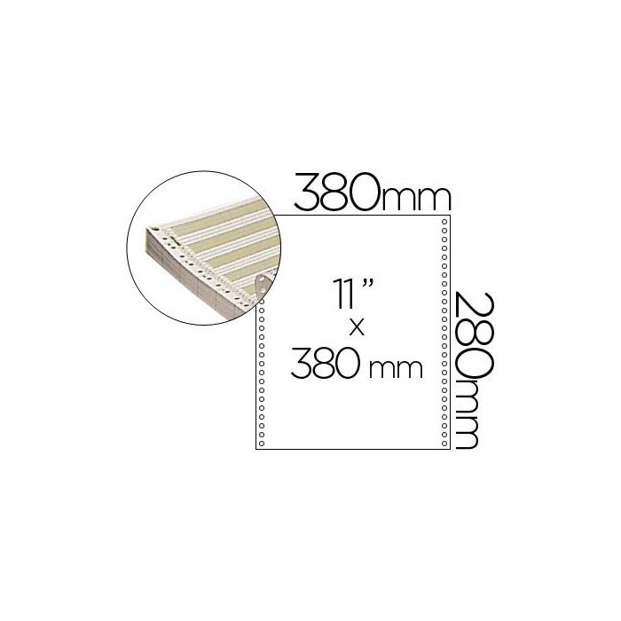 Papel Continuo 380x11 Pautado Caja De 2500 Hojas Papel Continuo 380x11 Pautado Caja De 2500 Hojas