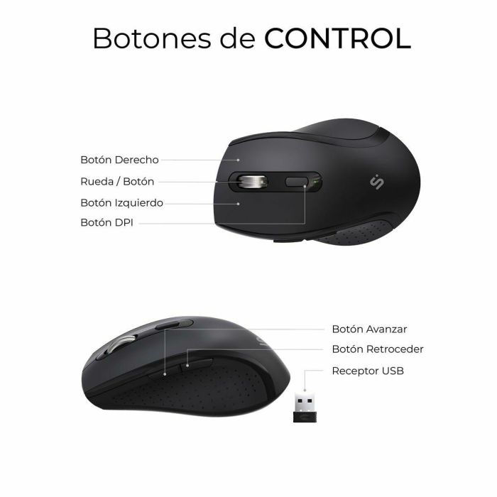 Teclado y Ratón Subblim SUBKBC-DCOPW2 Negro 13 Teclado y Ratón Subblim SUBKBC-DCOPW2 Negro 13