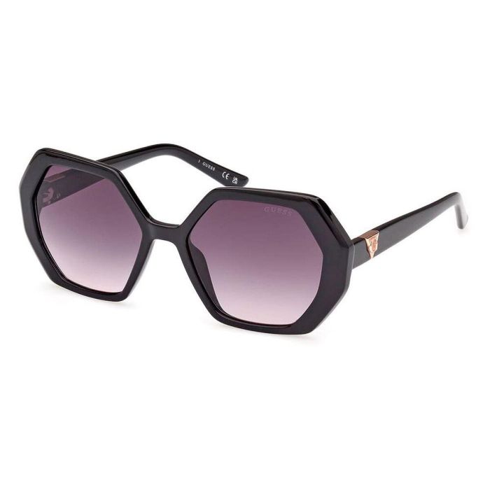 Guess GU7879 01B Gafas de Sol Mujer Geométricas Montura Negra Brillante Lentes Humo Degradado 140 mm 10