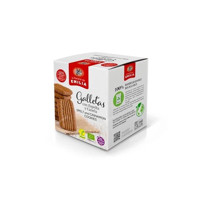 LA RECETA DE EMILIA Galletas con Espelta y Canela 125 gr Bio