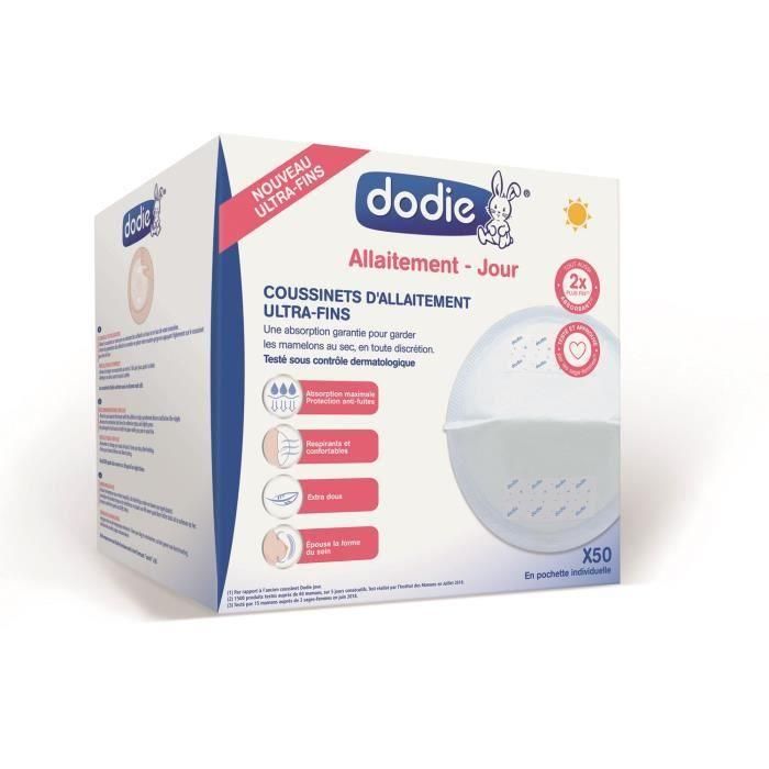 Dodie Almohadillas de lactancia ultrafinas con microperlas ultra absorbentes y discretas, paquete de 50 unidades con estuche individual. 1 Dodie Almohadillas de lactancia ultrafinas con microperlas ultra absorbentes y discretas, paquete de 50 unidades con estuche individual. 1