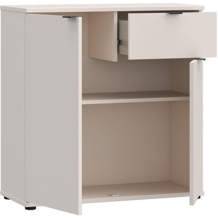 GANYMEDE GNMK222LU60 Pequeño mueble de almacenaje - aparador - 2 puertas, 1 cajón - Arena - 80,1 x 34,1 x 82,3 cm 4