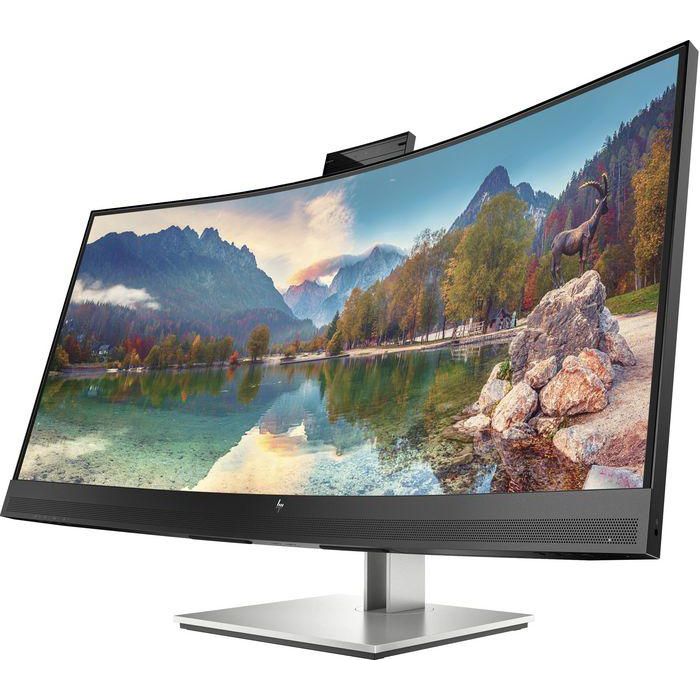 HP E34m G4 Monitor Curvo WQHD USB-C para Conferencias Certificado Zoom, con Webcam 5MP, Altavoces y Carga Laptop 1