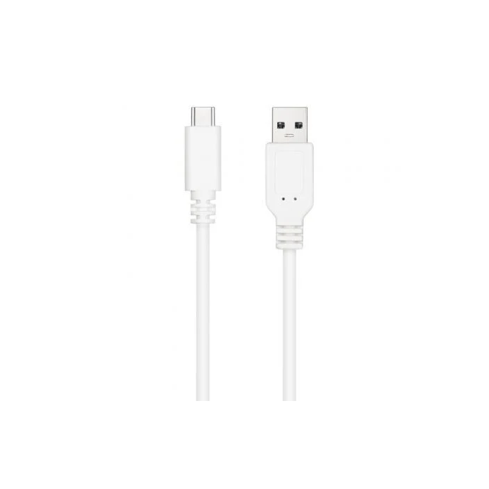 NANOCABLE CABLE USB 2.0 3A, TIPO USB-C/M-A/M, BLANCO, 3.0 M 1