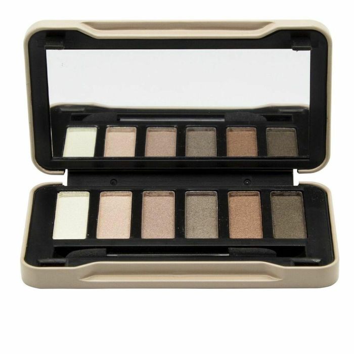 Magic Studio Nudes Compact Case Sombra de Ojos, Paleta de Maquillaje con 6 Tonos Nudes en Polvo, Compacta y Portátil, 6.6g