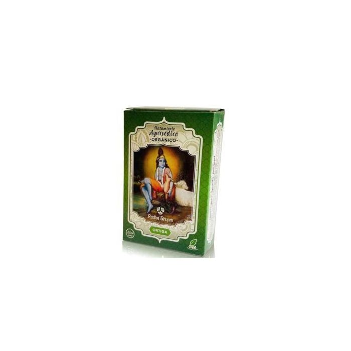 Radhe Shyam Tratamiento Capilar Ayurvédico de Ortiga Bio 100g – Fortalece, Regula Sebo y Anticaída