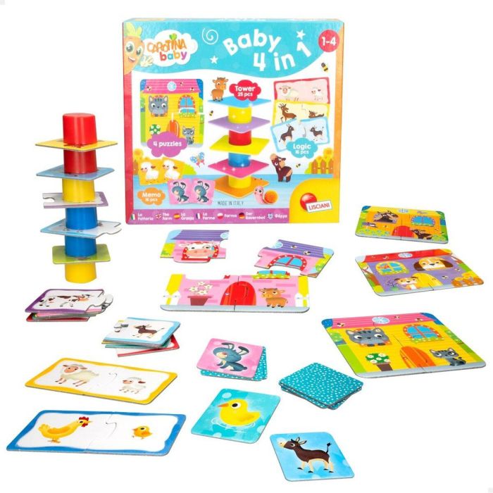 Puzzle Lisciani Carotina Baby 16 x 1 x 16,5 cm Granja 4 en 1 6