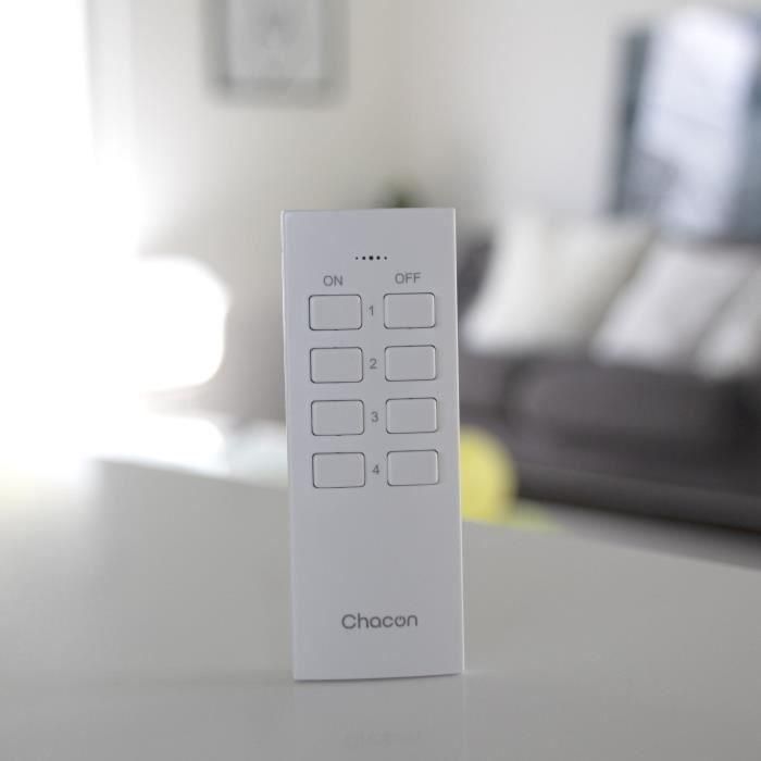 Juego de 2 mini enchufes - CHACON - Encendido/Apagado - 2300 W (FR) + mando a distancia - Blanco 3 Juego de 2 mini enchufes - CHACON - Encendido/Apagado - 2300 W (FR) + mando a distancia - Blanco 3
