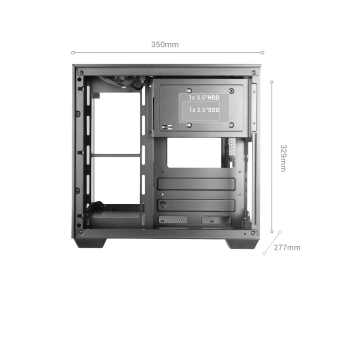 Mars Gaming Caja MicroATX MC-VISIONM Gaming con Cristal Templado y Doble Cámara para Gaming, Negro 3 Mars Gaming Caja MicroATX MC-VISIONM Gaming con Cristal Templado y Doble Cámara para Gaming, Negro 3