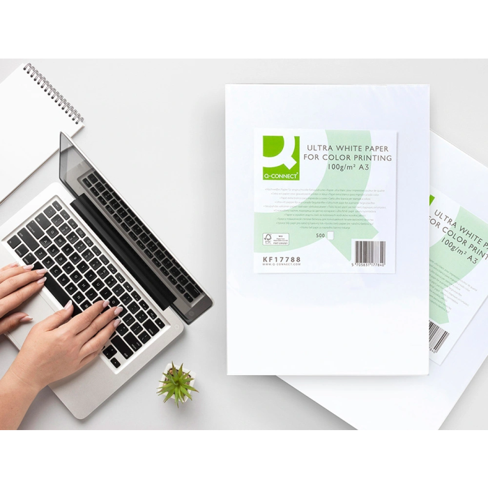 Q-connect Papel Fotocopiadora Ultra White Din A3 100 Gramos Paquete de 500 Hojas 5 Q-connect Papel Fotocopiadora Ultra White Din A3 100 Gramos Paquete de 500 Hojas 5