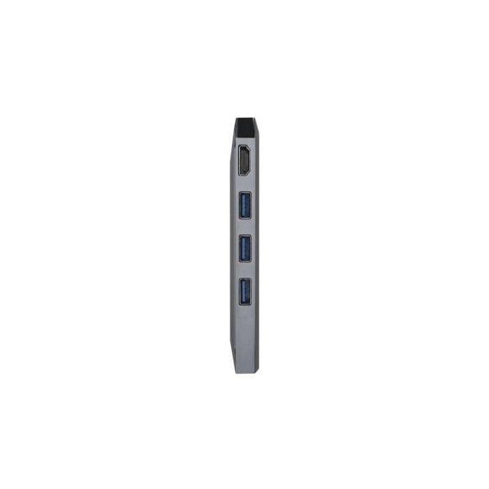 Aisens Dock Station USB-C 8 en 1 con HDMI, RJ45, 3 USB, PD 100W, lectores SD y Micro SD - Gris 2