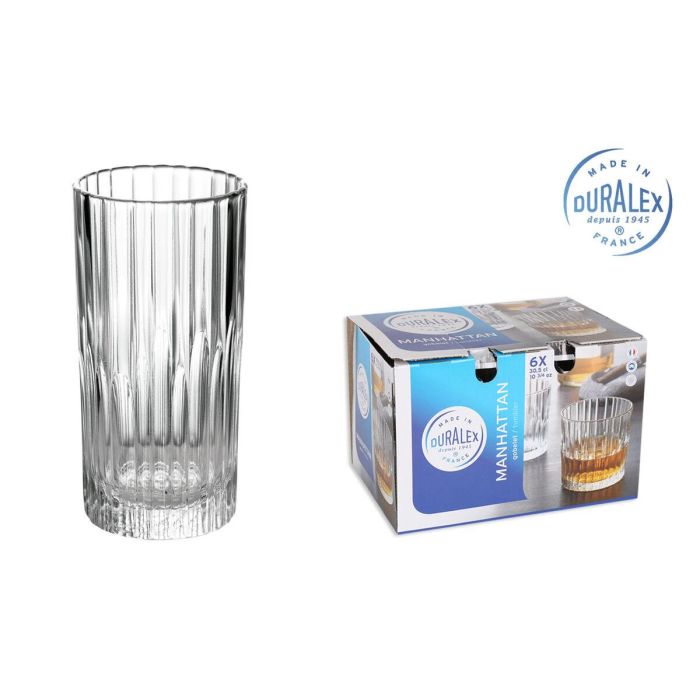 Set de 6 Vasos Transparentes Duralex Manhattan 30.5 cl (8 Cajas) Set de 6 Vasos Transparentes Duralex Manhattan 30.5 cl (8 Cajas)
