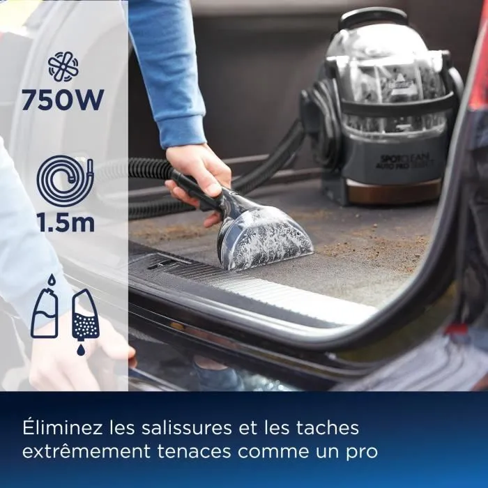 Bissell Spotclean Auto Pro Select 3730N Limpiador y Aspirador para tapicerías y alfombras con Tanque de Gran Capacidad y Largo Alcance 2