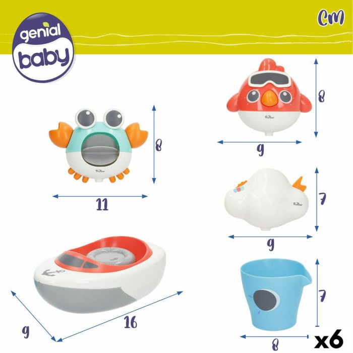 Juguete para el Baño Colorbaby 16 x 6,5 x 9 cm 6 Unidades 8 Juguete para el Baño Colorbaby 16 x 6,5 x 9 cm 6 Unidades 8