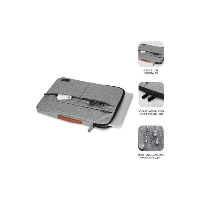 SUBBLIM Maletin Air Padding 360 Sleeve 15,6" Light Grey 2 SUBBLIM Maletin Air Padding 360 Sleeve 15,6" Light Grey 2