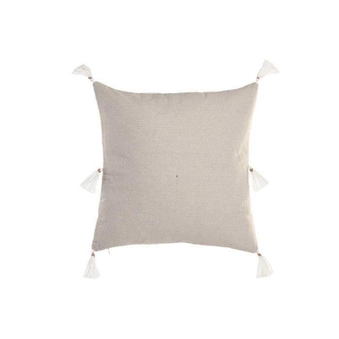 Cojin Boho DKD Home Decor Natural Blanco 45 x 45 cm (2 Unidades) 2 Cojin Boho DKD Home Decor Natural Blanco 45 x 45 cm (2 Unidades) 2