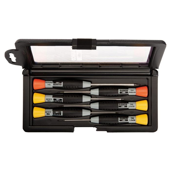 Destornilladores de precisión ranurados/phillips, 1,5-3 mm / ph0-ph1, 6 piezas 2 Destornilladores de precisión ranurados/phillips, 1,5-3 mm / ph0-ph1, 6 piezas 2