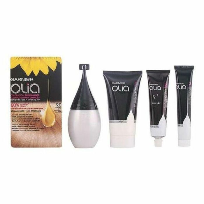 Garnier Olia Coloración Permanente #9,0 Rubio Muy Claro Lote 4 pz