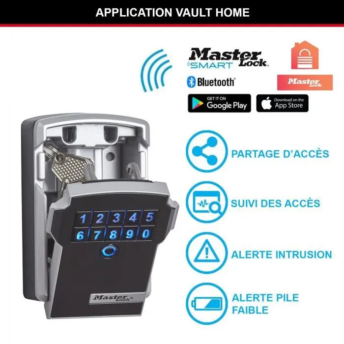 Master Lock Secure Bluetooth Keybox Formato L - Llave Conectada para Compartir Acceso Seguro 3