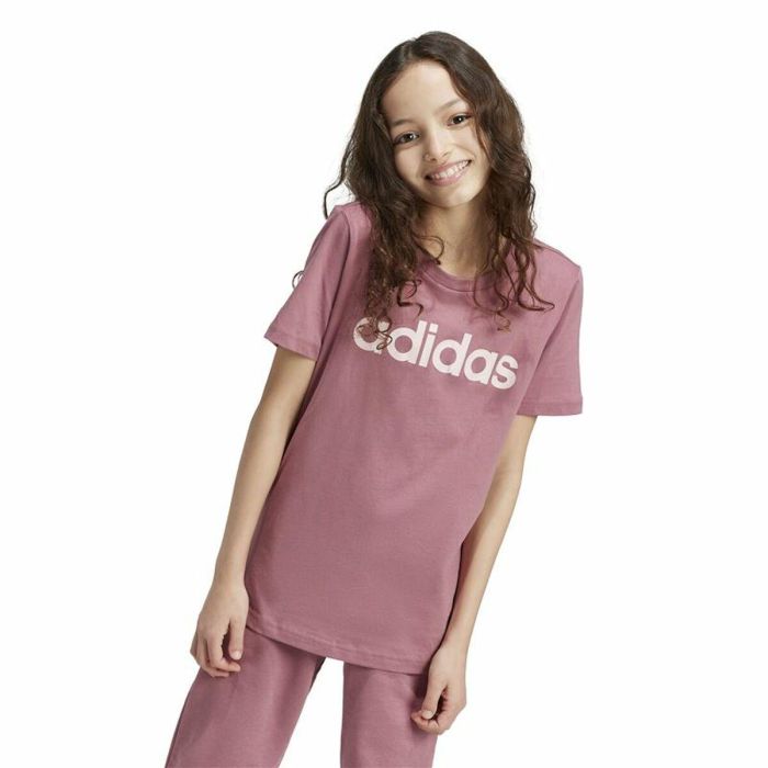 Camiseta de Manga Corta Mujer Adidas Essentials Rosa 4