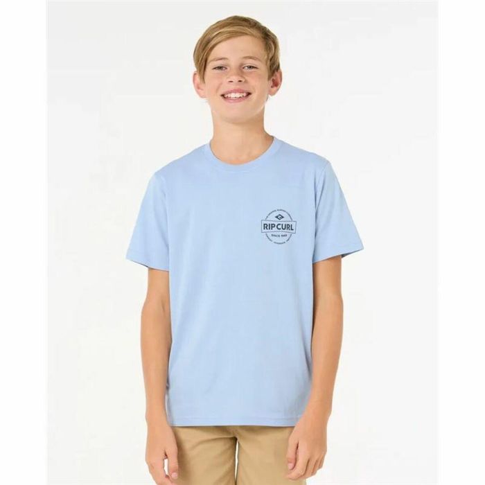 Camiseta de Manga Corta Infantil Rip Curl Rip Curl Staple Tee Azul 4