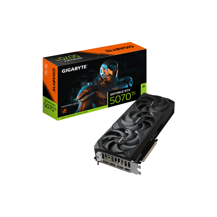Gigabyte GeForce RTX 5070 Ti WINDFORCE SFF 16GB GDDR7 3 Ventiladores Tarjeta Gráfica GV-N507TWF3-16GD