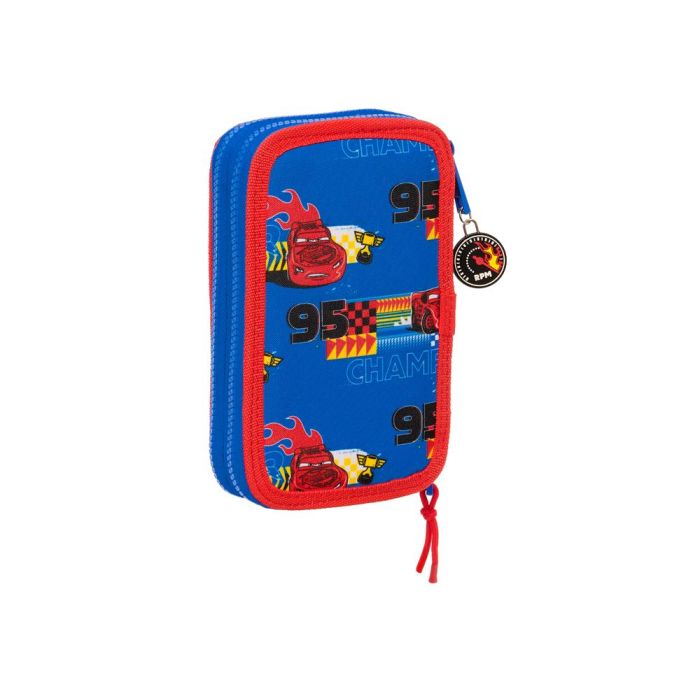 Plumier Doble Cars Race ready Azul 12.5 x 19.5 x 4 cm (28 piezas) 1