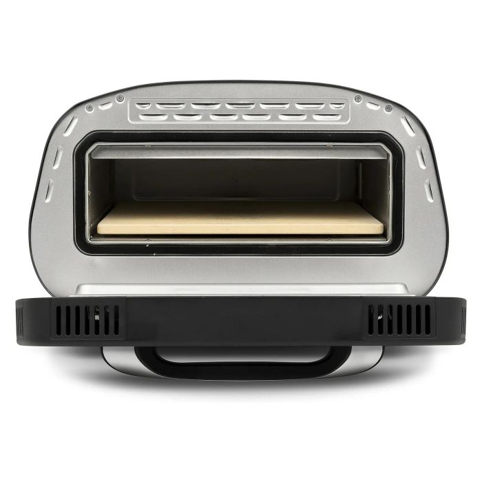 G3Ferrari G10186 Pronto Pizza Pizzaofen - Horno de Pizza con Piedra, 430 °C, 1700 W, Color Negro/Plata