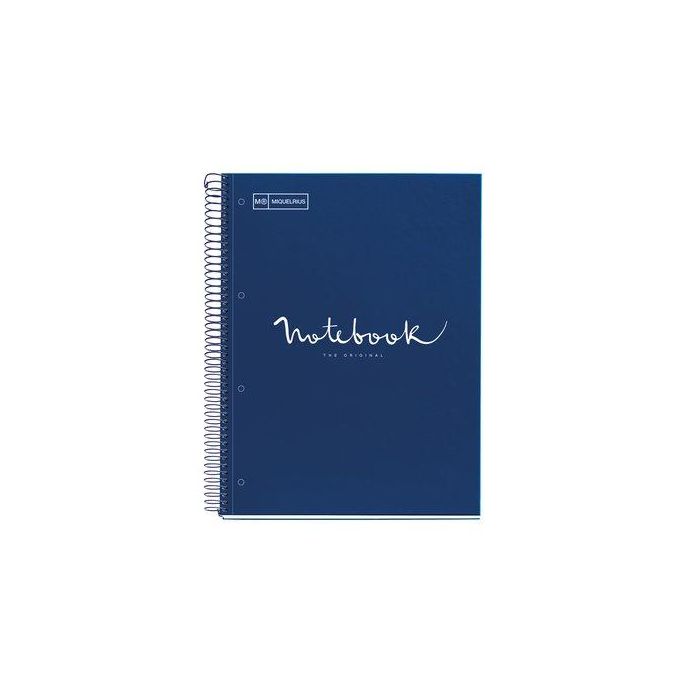 Bloc Miquelrius Emotions Notebook 5 Micro.Tapa Extra A5 120H 90G Cuadric.5X5 Marino 5 unidades
