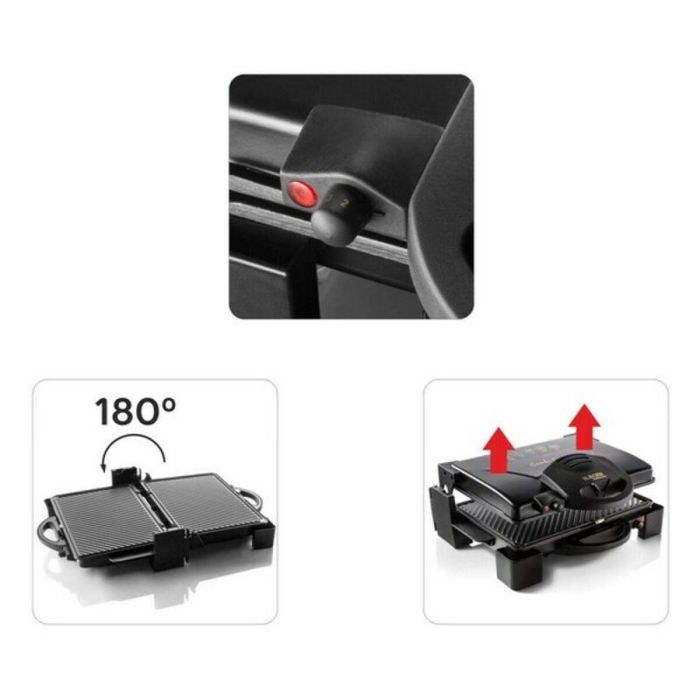 Grill Haeger GR-190.008A 1900W Negro Acero Inoxidable 5 Grill Haeger GR-190.008A 1900W Negro Acero Inoxidable 5