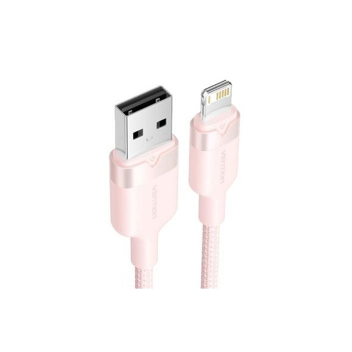 Cable USB Lightning Vention LANBH/ USB Macho - Lightning Macho/ 480Mbps/ 1m/ Rosa 1