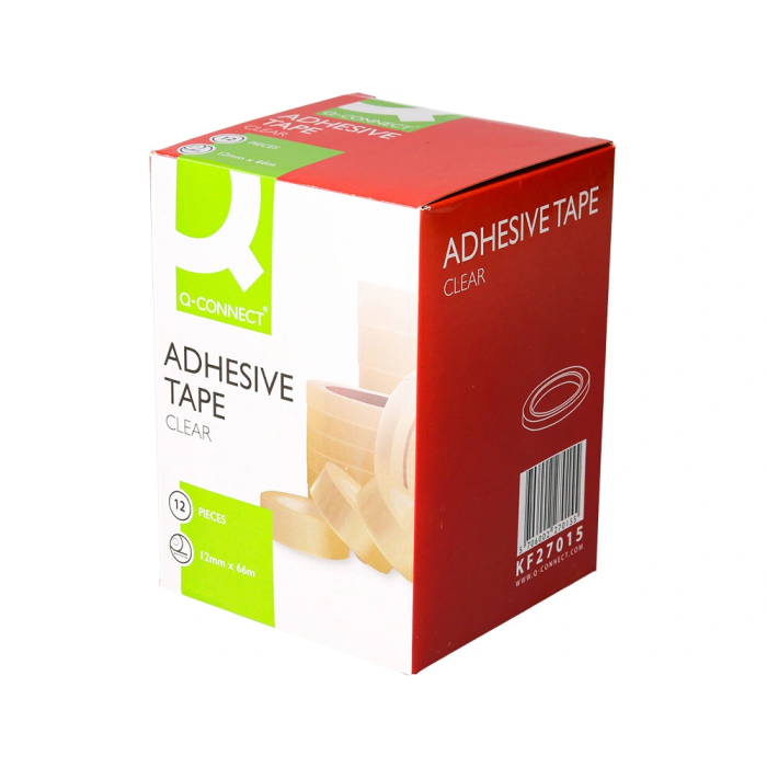Q-connect Cinta adhesiva transparente 66 mt x 12 mm para embalar 6 Q-connect Cinta adhesiva transparente 66 mt x 12 mm para embalar 6
