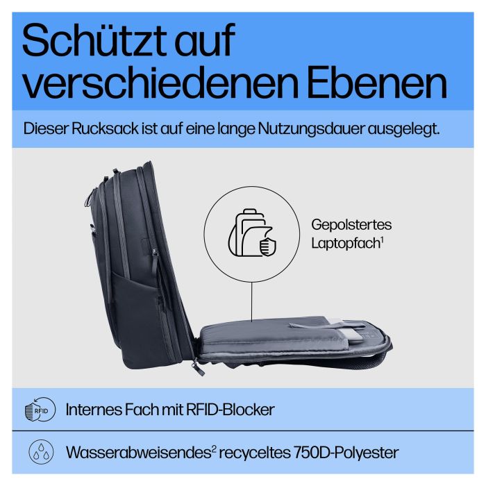 HP Mochila para Portátil Travel Plus 30L 17-inch 10 HP Mochila para Portátil Travel Plus 30L 17-inch 10