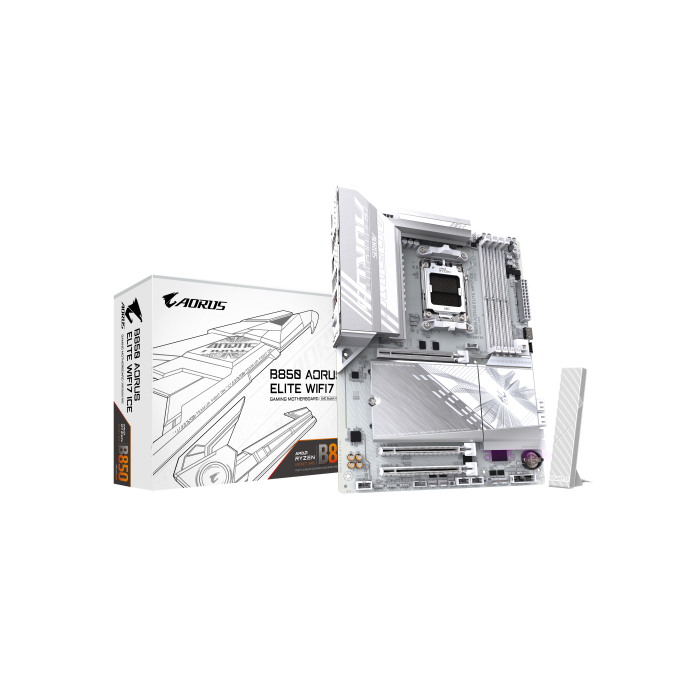 Gigabyte B850 AORUS ELITE WIFI7 ICE Placa Base - AMD Ryzen 9000, Wi-Fi 7, DDR5 8200MHz, PCIe 5.0, USB 3.2 Gen 2x2, 9MB85EL7E-00-G10 0 Gigabyte B850 AORUS ELITE WIFI7 ICE Placa Base - AMD Ryzen 9000, Wi-Fi 7, DDR5 8200MHz, PCIe 5.0, USB 3.2 Gen 2x2, 9MB85EL7E-00-G10 0