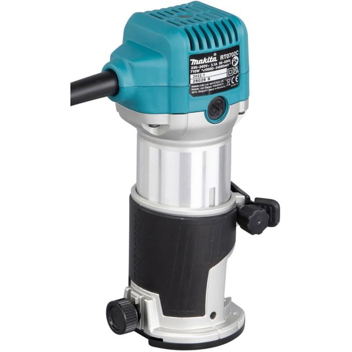 Makita RT0702CX2J Multifunktionsfräse, 34000 RPM, 710W, Velocidad Ajustable 8 Makita RT0702CX2J Multifunktionsfräse, 34000 RPM, 710W, Velocidad Ajustable 8