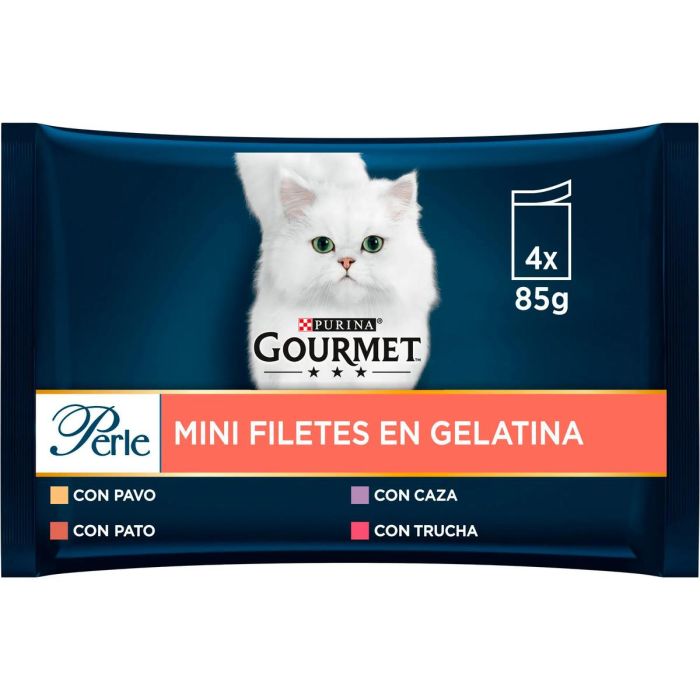 Purina Gourmet Perle Laminas Gelatina Multipack Variado 4x85 gr