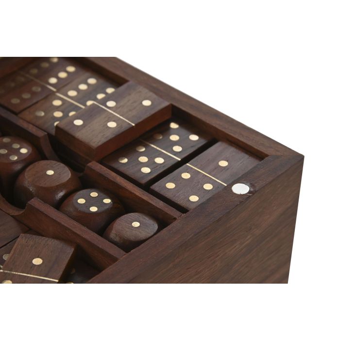 Juego Colonial DKD Home Decor Marron Dorado 12 x 7 x 16 cm Set de 5 (2 Unidades) 4 Juego Colonial DKD Home Decor Marron Dorado 12 x 7 x 16 cm Set de 5 (2 Unidades) 4
