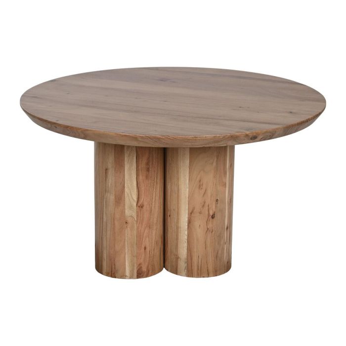 Mesa de Centro Home ESPRIT Marrón Natural Madera de acacia 80 x 80 x 45 cm 1