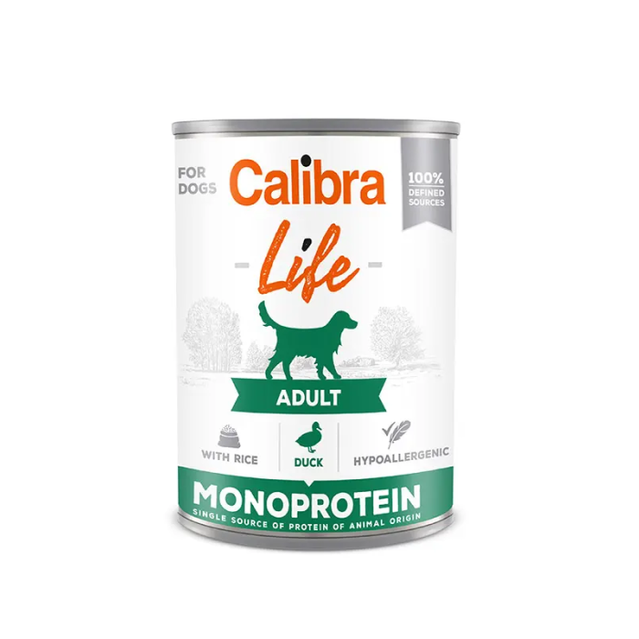 Calibra Dog Life Lata Adult Pato Y Arroz 6x400 gr