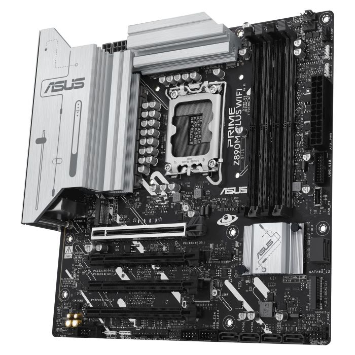 ASUS Z890M-Plus Wifi Placa Base para PC, Intel LGA 1851, DDR5, Wi-Fi 7 (802.11be), Factor de Forma micro ATX ASUS Z890M-Plus Wifi Placa Base para PC, Intel LGA 1851, DDR5, Wi-Fi 7 (802.11be), Factor de Forma micro ATX