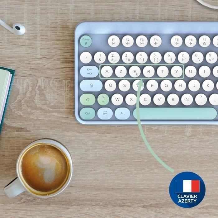 Combo teclado + mouse inalámbrico - MOBILITY LAB - Pure Color - Azul - Diseño ergonómico - Escritura discreta 1 Combo teclado + mouse inalámbrico - MOBILITY LAB - Pure Color - Azul - Diseño ergonómico - Escritura discreta 1