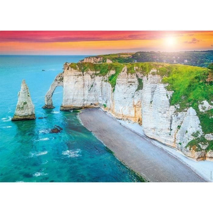 Nathan-Puzzle 1000p-Los acantilados de Etretat-Adultos y niños a partir de 14 años-Puzzle de calidad superior-Ajuste perfecto-12000920 Nathan-Puzzle 1000p-Los acantilados de Etretat-Adultos y niños a partir de 14 años-Puzzle de calidad superior-Ajuste perfecto-12000920