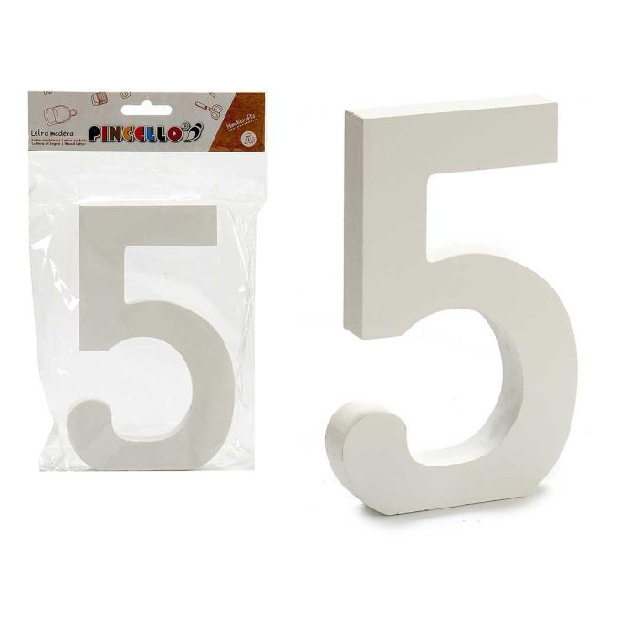 Pincello Pincel Número 5 Madera Blanco 1.8x15 cm (12 Unidades) Pincello Pincel Número 5 Madera Blanco 1.8x15 cm (12 Unidades)